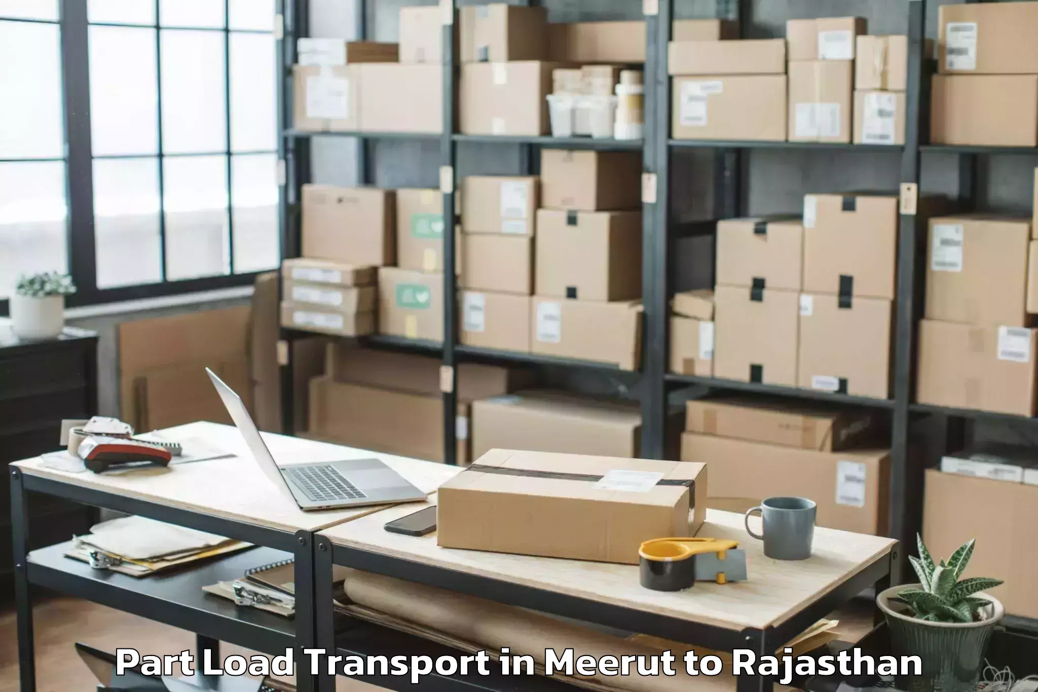 Top Meerut to Kapasan Part Load Transport Available